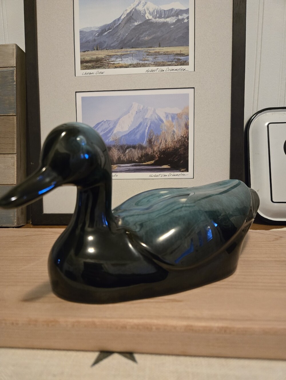Blue Mountain Pottery Resting Duck.